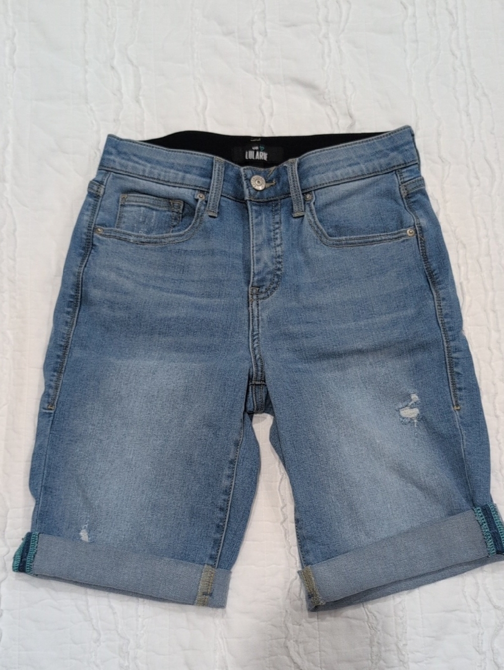 LuLaRoe Light Blue Denim Bermuda Jean Shorts
